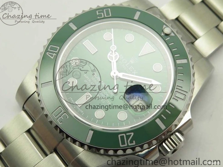 Best Green SA3135 904L on Ceramic V9F 116610 1:1 SS LV Edition Bracelet Submariner 0511